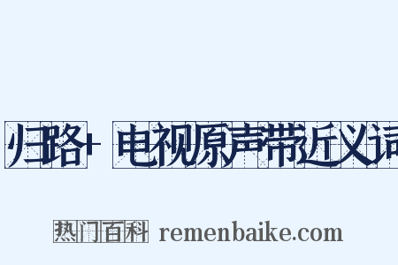 归路+电视原声带近义词是什么意思的图片